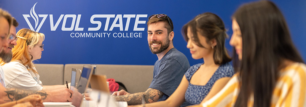 Vol State students at a study session